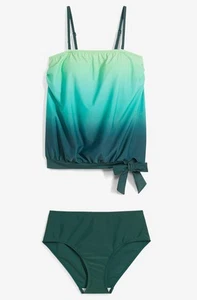 2-tlg Set Oversize Tankini aus recyceltem Polyamid Gr 40 Grün Schwimmanzug Neu* - Bild 1 von 1