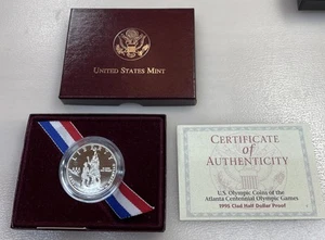 1995-S Proof Basketball Olympics Half Dollar - Gem - OGP & COA - Bild 1 von 3