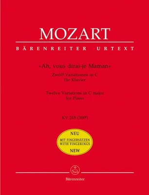 Mozart, "Ah, vous dirai-je, Maman." 12 Variations in C maj K. 265 (300e) - Image 1 of 3