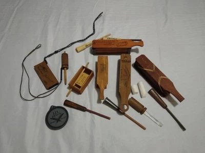 Vtg Turkey Hunting Calls Assortment, Wooden Box and Slate Call Set See Pictures - Image 1 of 4