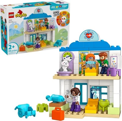 LEGO DUPLO Town First Time Visit with The Doctor Office Building Toy Playset...  - image 1 of 4