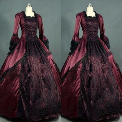 Victorian Wedding Dresses Court Vintage 1970s Long Sleeves Satin Bridal Gowns - Image 1 of 4