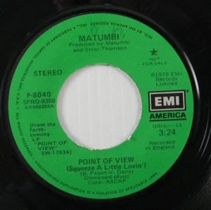 Matumbi – Point Of View (Squeeze A Little Lovin) 1979 EMI Reggae Promo 45 Single - Picture 1 of 4