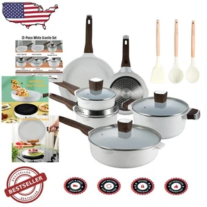 Set da Cucina in Granito Antiaderente 13 Pezzi con Utensili - Lavabile in Lavastoviglie - Foto 1 di 11