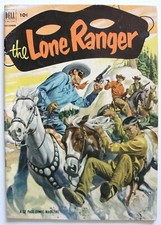 THE LONE RANGER #51 VG+ Golden Age Comic ~ DELL 1952 Painted Cover