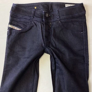 DIESEL ROKKET STRAIGHT LOW RISE Y2K Dunkelblaue Damenjeans Größe 6 W25 L32 (414F - Bild 1 von 9