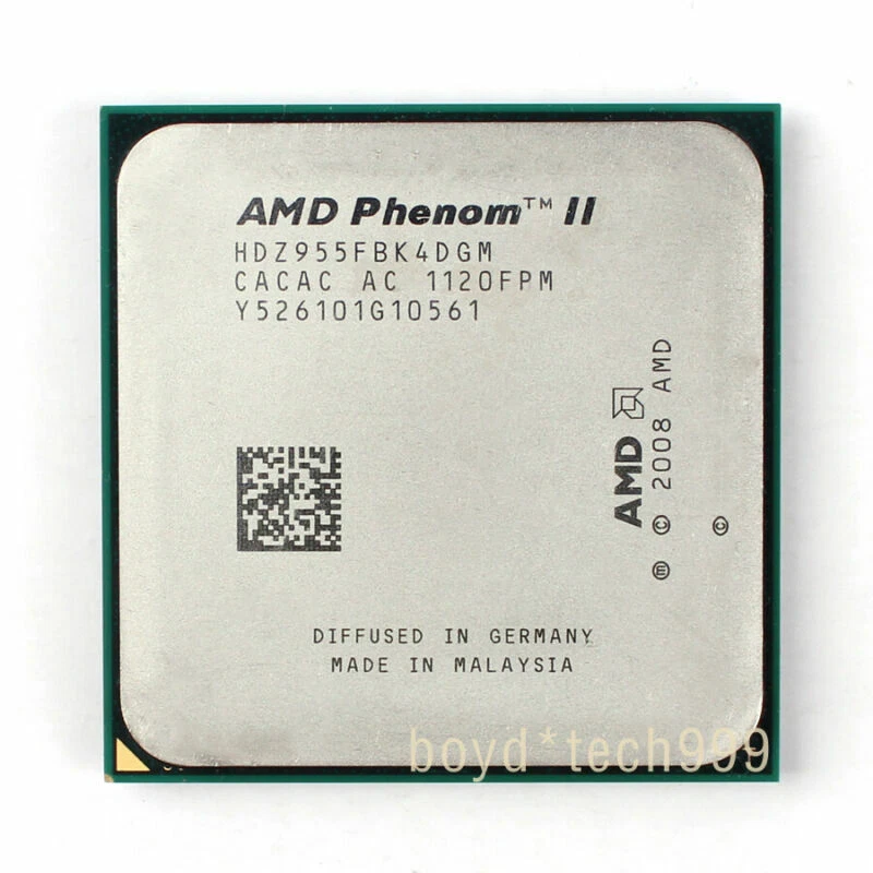 AMD Phenom II X4 955 CPU Quad-Core 3.2 GHz 6M HDZ955FBK4DGM 125W Processor - Image 1 of 1