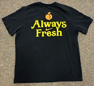 Nike Golf Adult Med Dri-Fit Black Short Sleeve T-Shirt Always Fresh Peach Used - Picture 1 of 5
