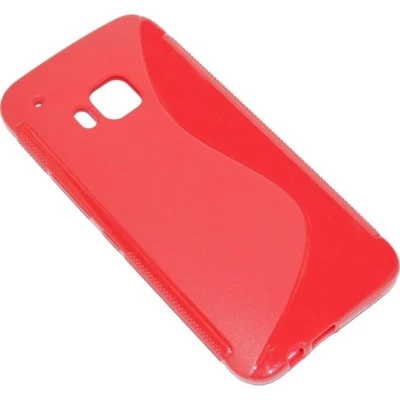 SSYL CUSTODIA SILICONE S-LINE COVER TPU BACK GEL CASE HTC ONE M9 RED ROSSO NEW - Immagine 1 di 4