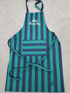 Noah Master Chef BBQ Party Gift Blue and Green striped apron - Picture 1 of 3