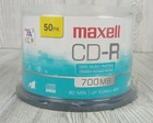 Maxell CD-R Blank Disc Media Audio Video Data 48X 700MB 80 Min 50 Pack