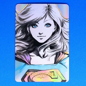 Supergirl Rainbow Foil Holographic Character Art Trading Card D Superman - Picture 1 of 2