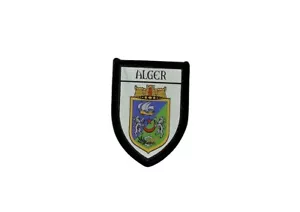 Patch Embroidered Thermoadhesive Printed Coat of Arms Flag Patch Algiers Algerie - Picture 1 of 1