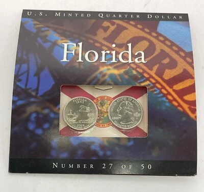 2004 2 Coins of America State Quarter Set Florida #27 of 50 - Image 1 of 2