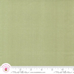 Moda SNOWKISSED CHRISTMAS 55587 23 Green Herringbone SWEETWATER Quilt Fabric - Picture 1 of 9