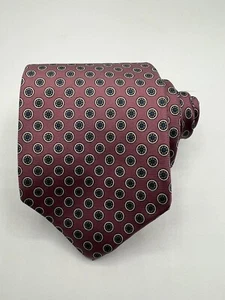 Austin Reed of Regent Street Pink Circular Geometric Print 57.5"x3.5" Silk USA - Picture 1 of 11