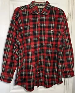 Apparel zone Mens Red plaid Polar Fleece size M men Work Shirt/Jacket new - Picture 1 of 5