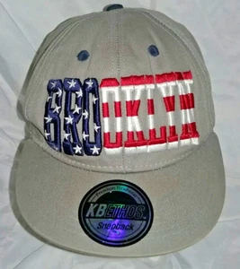 BROOKLYN USA Flag KB ETHOS Snapback trucker hat ball cap adjustable JUNIOR SIZE - Picture 1 of 10