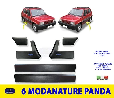 Modanature laterali per Panda Country Club 4x4 paracolpi tuning super sportelli - Immagine 1 di 4