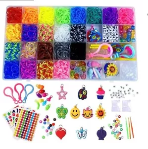 NEW! Rubber Band Bracelet Kit, DIY Friendship Bracelet Kit, 2000 bands + Charms - Picture 1 of 5