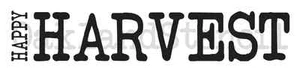 Erntedank Herbst Schablone ** Happy Harvest ** mit Blättern 6x24 für Schilder Stoff Leinwand - Bild 1 von 1