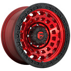 17x9 Fuel D632 ZEPHYR CANDY RED BLACK BEAD RING Wheel 6x5.5 (-12mm)