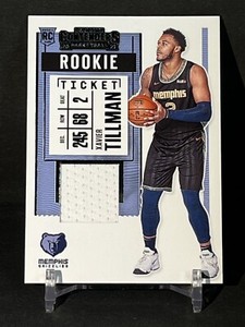 2020-21 Panini Contenders Rookie Ticket Swatches #7 RS-XTM Xavier Tillman RC