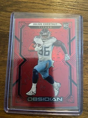 2022 Panini Obsidian Julius Chestnut 06/29 Red #200 Rookie Titans - Image 1 of 3