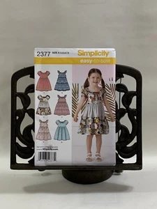 Simplicity Child Girls Sewing Dress Pattern 2377 Age 3 - 8 Uncut Factory Folded - Picture 1 of 8