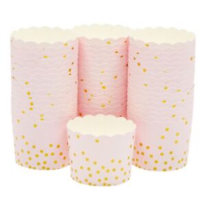 50 Pack Pink Cupcake Wrappers Large Paper Baking Cups, 2.2 in