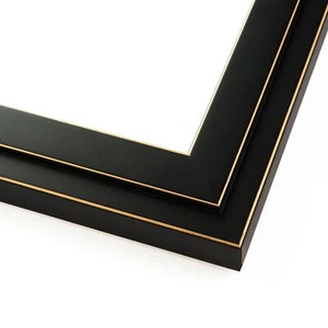 26x34 Frame Black Real Wood Picture Frame Width 1.25 inches | Interior Frame Dep - Picture 1 of 8