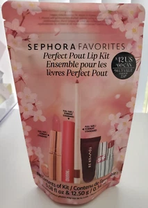 Sephora Favorites Perfect Pout Lip Kit 5pc Set Limited Edition New in sealed bag - Picture 1 of 2