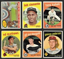 1959 Topps Baseball: "Off Grade" Choose Your Card (#6 to #498)