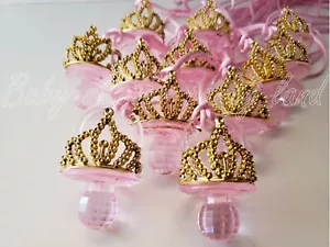 Prinzessin Schnuller Halskette Baby Dusche Gefälligkeiten Preise Spiel Es ist ein Mädchen Dekoration - Bild 1 von 7