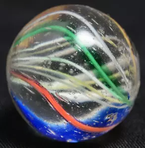 Latticino German Handmade Antique Marble Classic Signature Thread 18.7mm 23/32'' - Picture 1 of 14