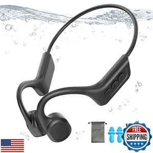Bone Conduction Headphones, IP68 Waterproof Swimming Open Ear Headphones with - Picture 1 of 5