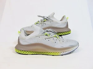 Adidas 4D Fusio Primeknit Grey & Neon Athletic Running Shoes Sz 11 NEW FY5928 - Picture 1 of 6