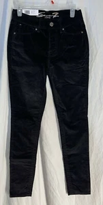 Seven7 Velvet Tummyless Slimming High Rise Skinny Pants Black Sz4 NWT - Picture 1 of 3