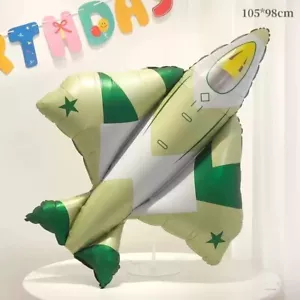 Huge Fighter Jet Balloon Military Plane Airforce Aircraft Birthday Party Decor - Picture 1 of 8