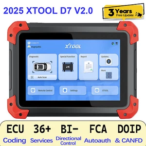 2025 NEW XTOOL D7 V2.0 FCA OBD2 Diagnostic Scanner Offline Coding Bidirectional - Foto 1 di 17