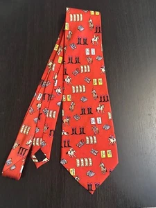 Nicole Miller Tie Horse Racing Betting  Race Track New York- 57 Inch Long - Picture 1 of 5