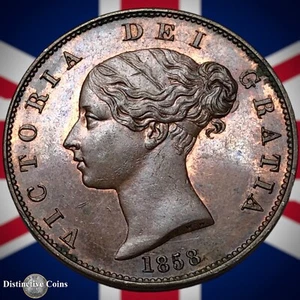 Great Britain 1858 Half Penny 1/2d GB5338 - Picture 1 of 2
