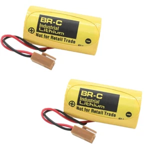 2pcs BR-C 3V 5000mAh Battery with Plug for A02B-0120-K106/A98L-0031-0007/BR26500 - Picture 1 of 3