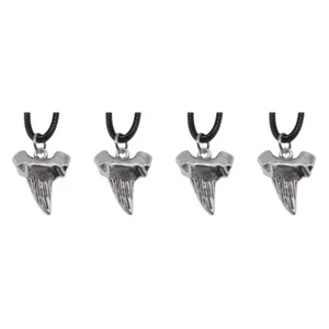 4 PCS Haifischzahn Halskette Coole Halsketten Für Männer Jungen Mann - Bild 1 von 12
