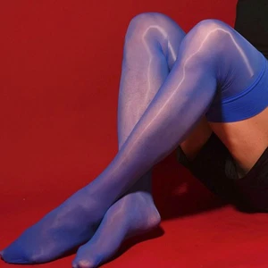 Mens Sheer Ultra Glossy Stockings Stretchy Tights Thigh High Socks Solid Color. - Picture 1 of 30