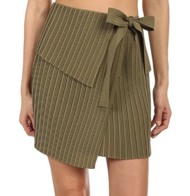 A.L.C. Зеленый плиссированные надежном мини юбка бант женщин размер 8 город шик ** - Изображение 1 из 4
