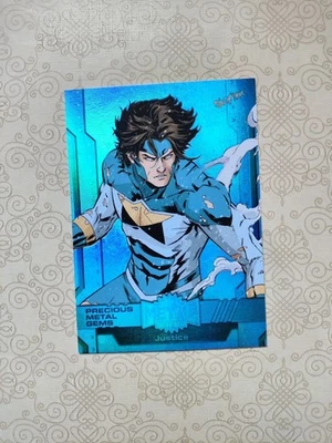 2024 Skybox Marvel Metal Universe Avengers PMG Blue /50 Justice #25 - Image 1 of 2