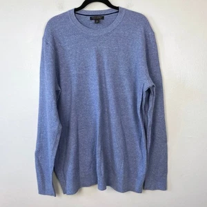 Banana Republic 100 % Baumwolle Noppenblau Rundhals Pullover Langarm Größe XXL Tall - Bild 1 von 10