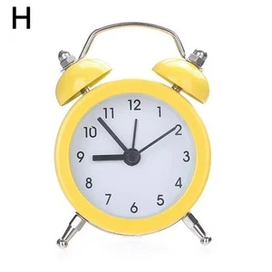 Mini Metal Twin Bell Alarm Clock Loud Clocks Vintage Bedside Analogue Q8S7 - Picture 1 of 16