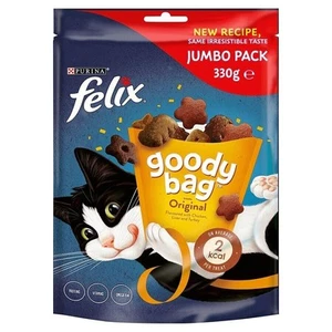 Felix Goody Bag Cat Treats Original Mix 330g | Chicken Liver Turkey - Picture 1 of 8